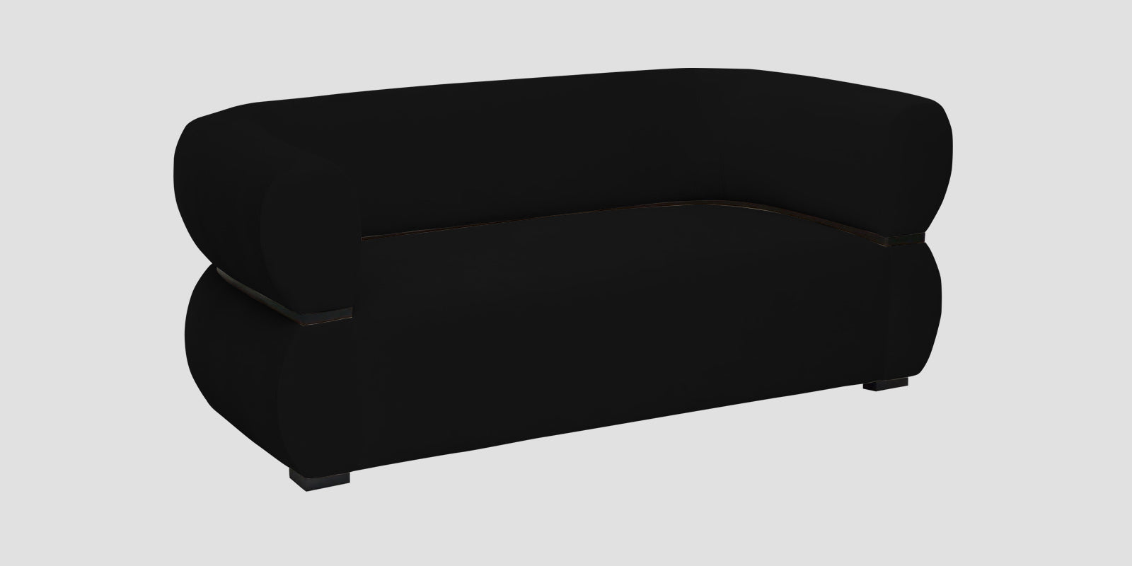 Kula Velvet 2 Seater Sofa In Adam Black Colour - Febonic Living