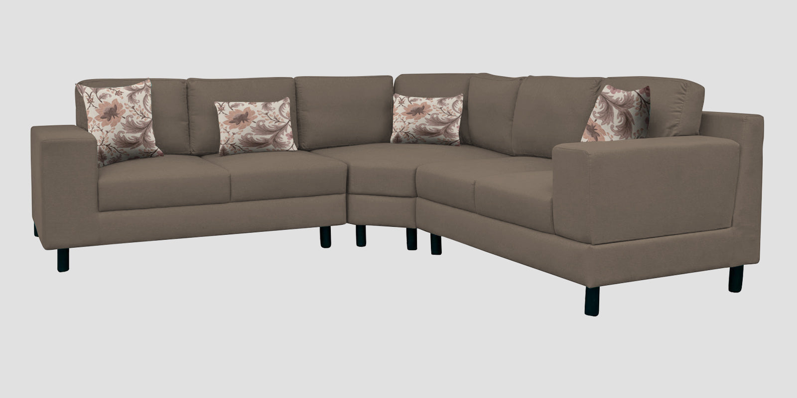 Betty Fabric 6 Seater RHS Corner Sofa In Hazel Beige Colour - Febonic Living