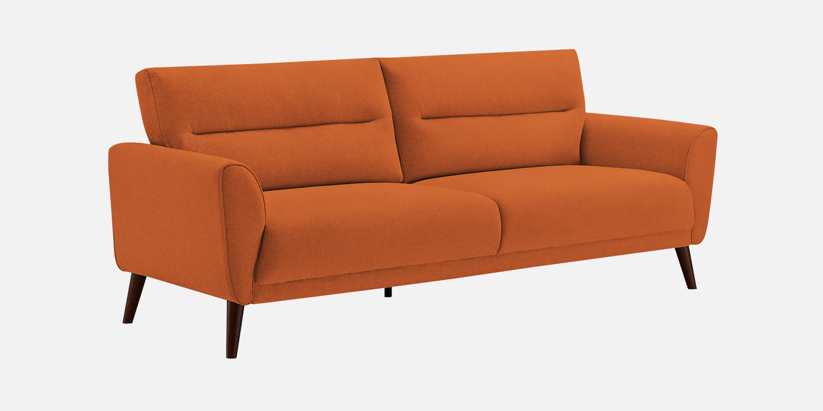 Castro Fabric 3 Seater Sofa In Vivid Orange Colour - Febonic Living