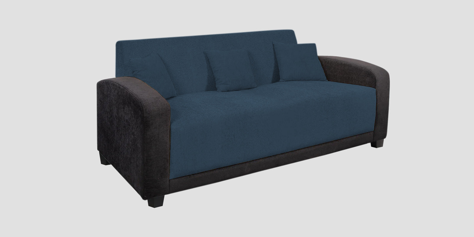 Alex Fabric 3 Seater Sofa In Light Blue Colour