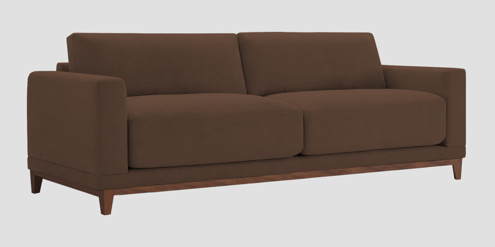 Esha Fabric 3 Seater Sofa In Ash Brown Colour - Febonic Living