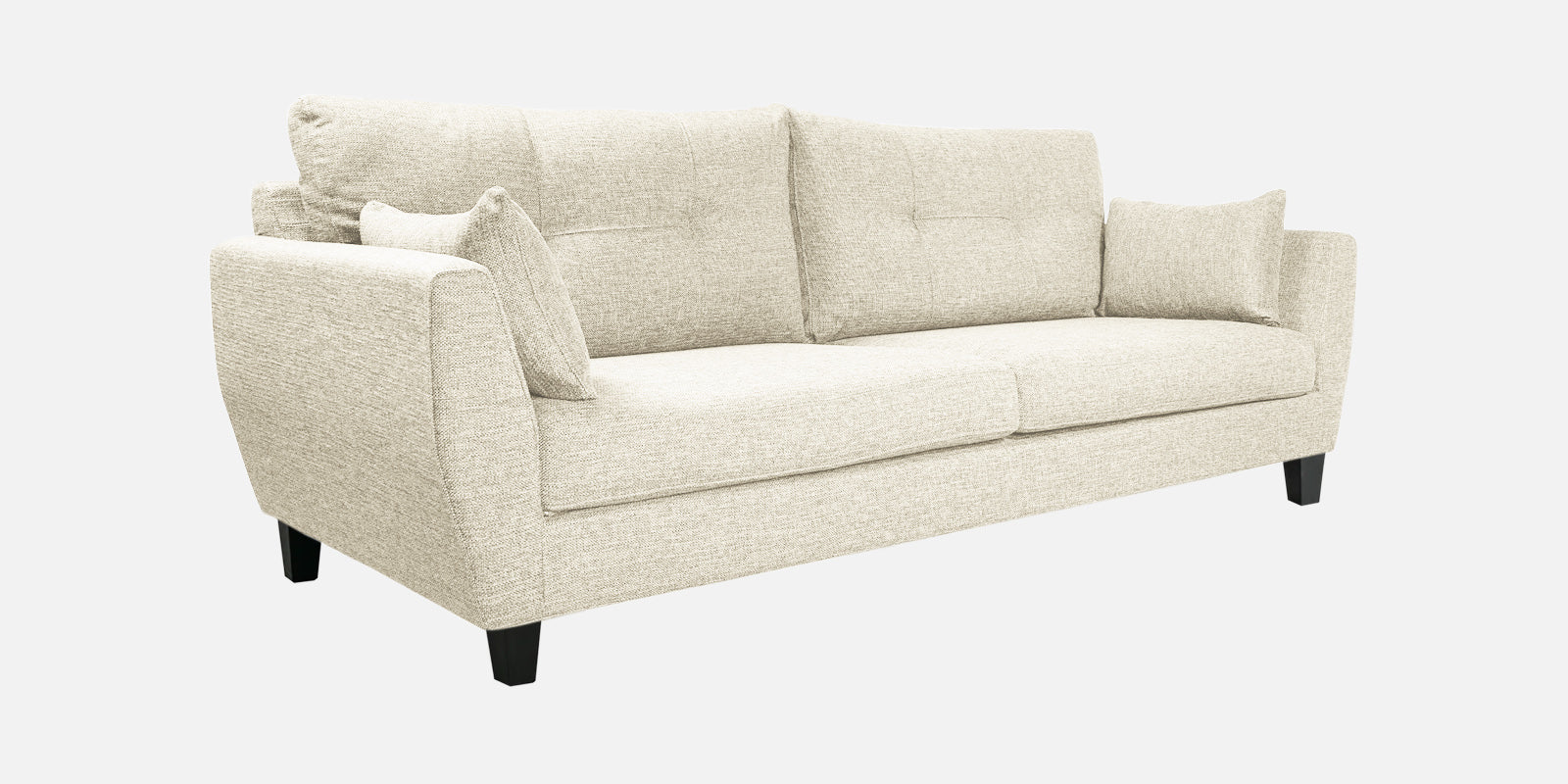 Mario Fabric 3 Seater Sofa In Ivory Cream Colour - Febonic Living