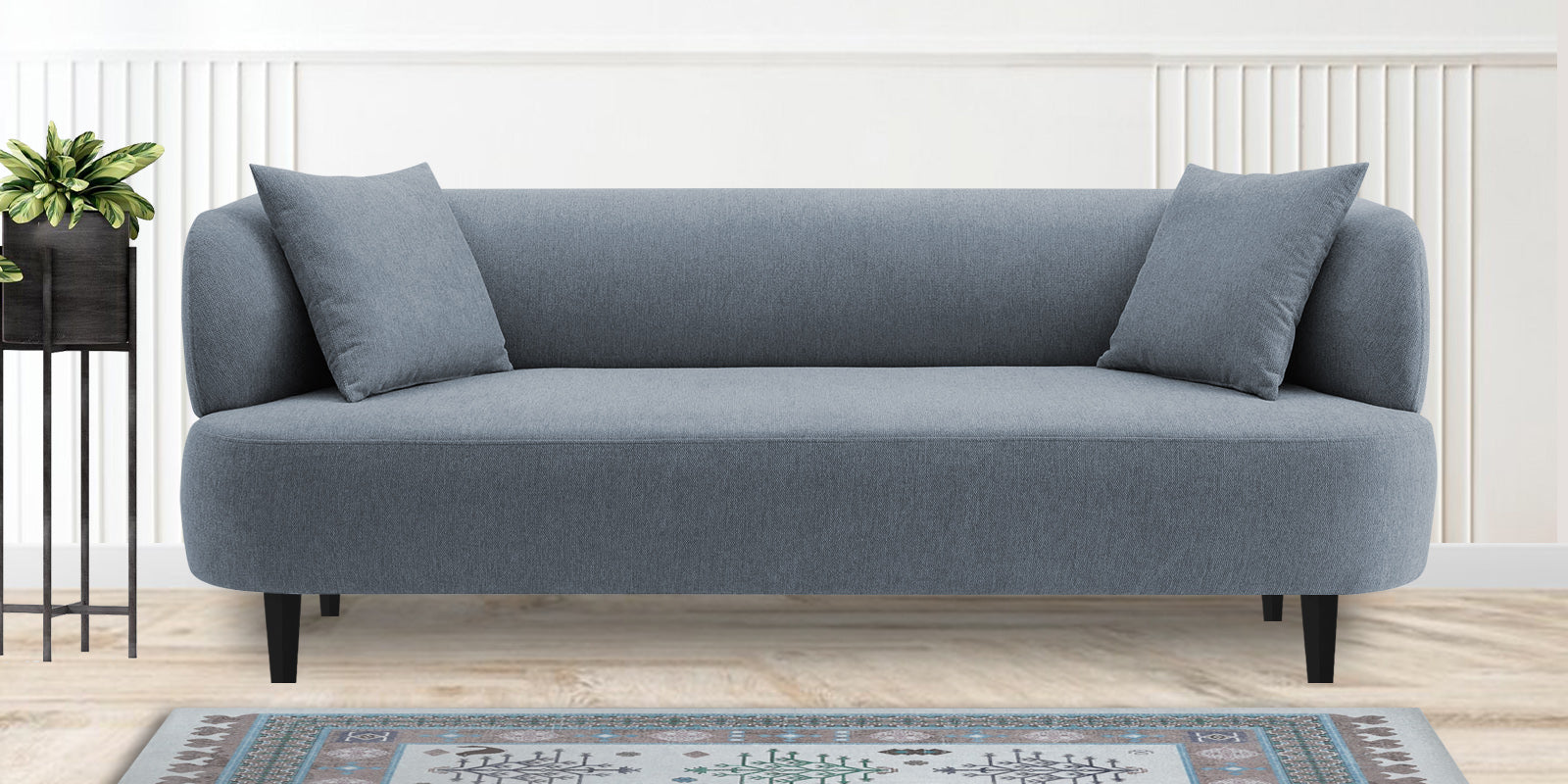 Carson Fabric 3 Seater Sofa in Indigo Blue Colour