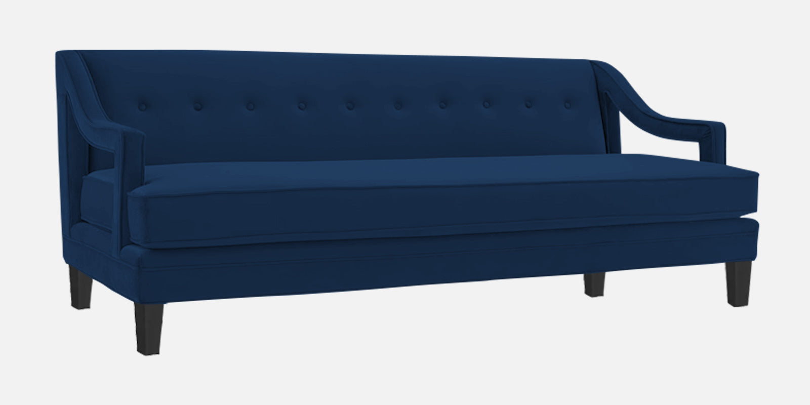 Daffy Velvet 3 Seater Sofa In Imperial Blue Colour - Febonic Living