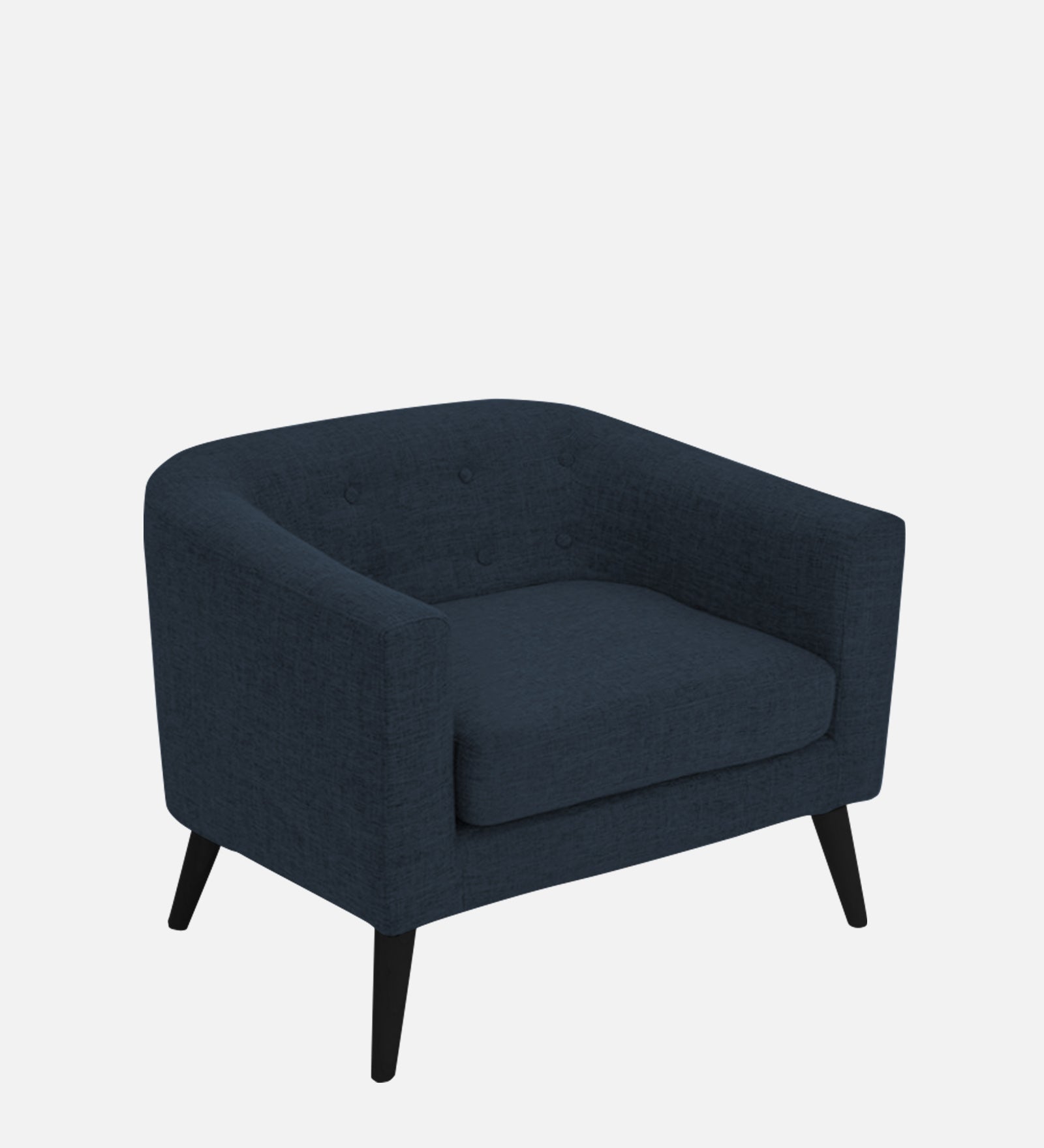 Casper Fabric 1 Seater Sofa In Denim Blue Colour - Febonic Living