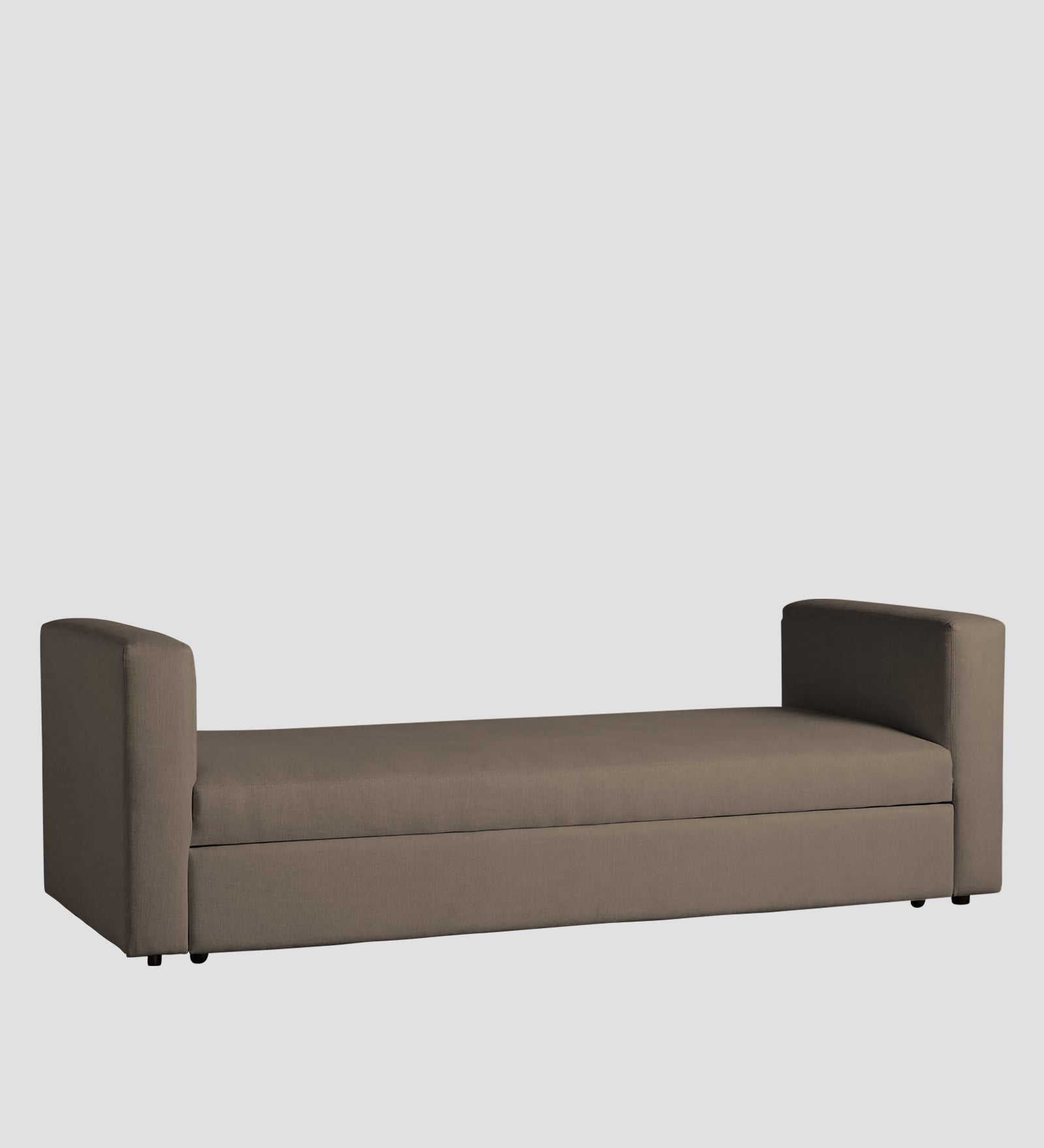 Tosy Fabric 3 Seater Pull Out Sofa Cum Bed In Hazel Beige Colour - Febonic Living