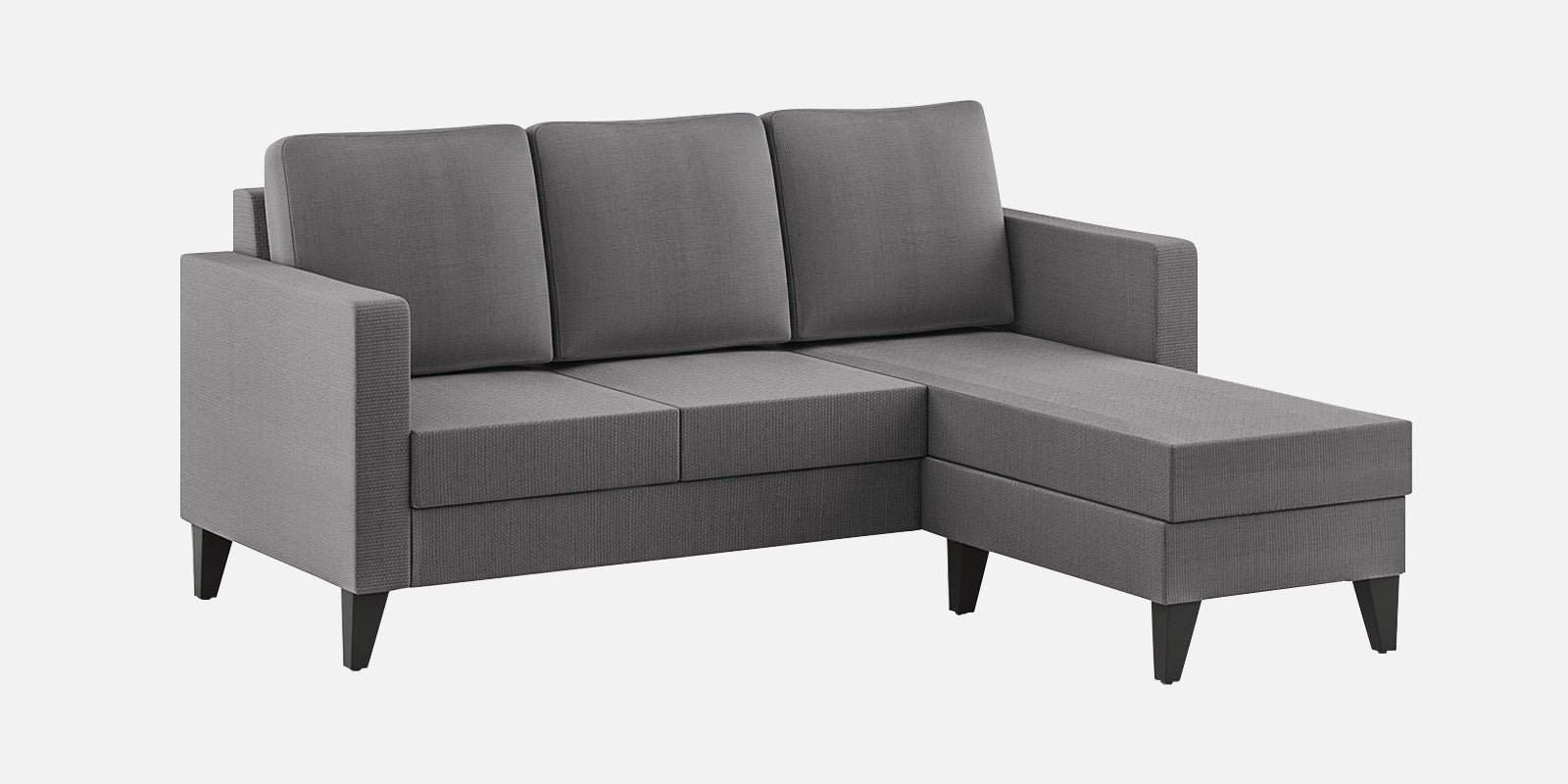 Nori Fabric LHS Sectional Sofa (2+Lounger) In Sudo Grey Colour - Febonic Living