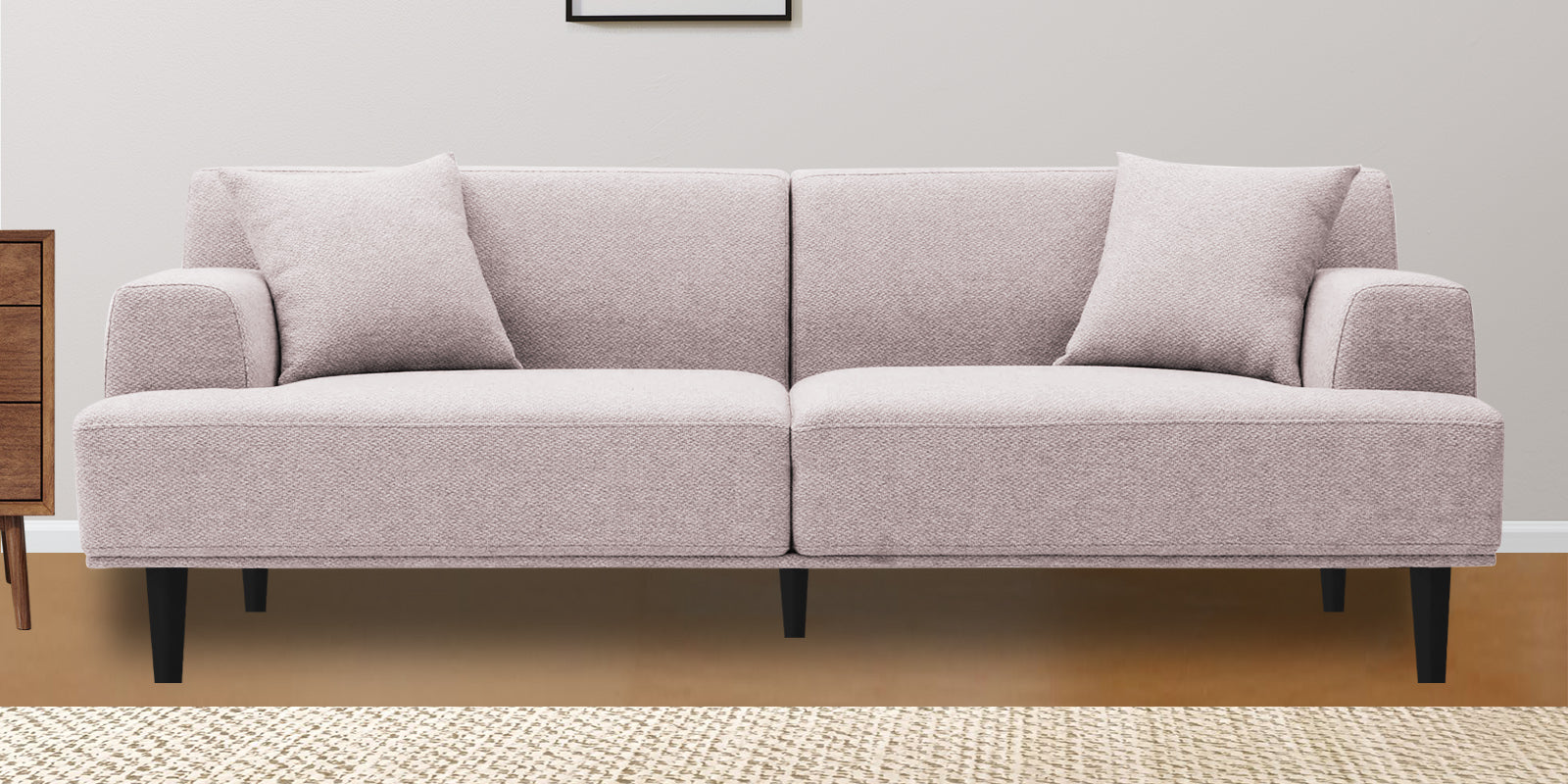Cobby Fabric 3 Seater Sofa In Orchid Beige Colour - Febonic Living