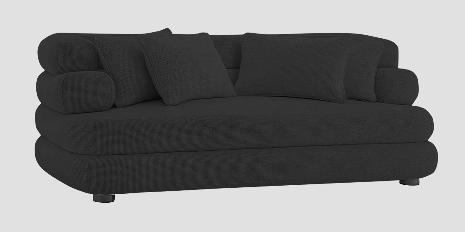 Wener Fabric 2 Seater Sofa In Bitter Black Colour - Febonic Living