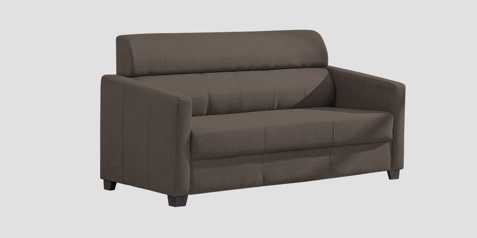 Devo Fabric 3 Seater Sofa In Caspa Brown Colour - Febonic Living