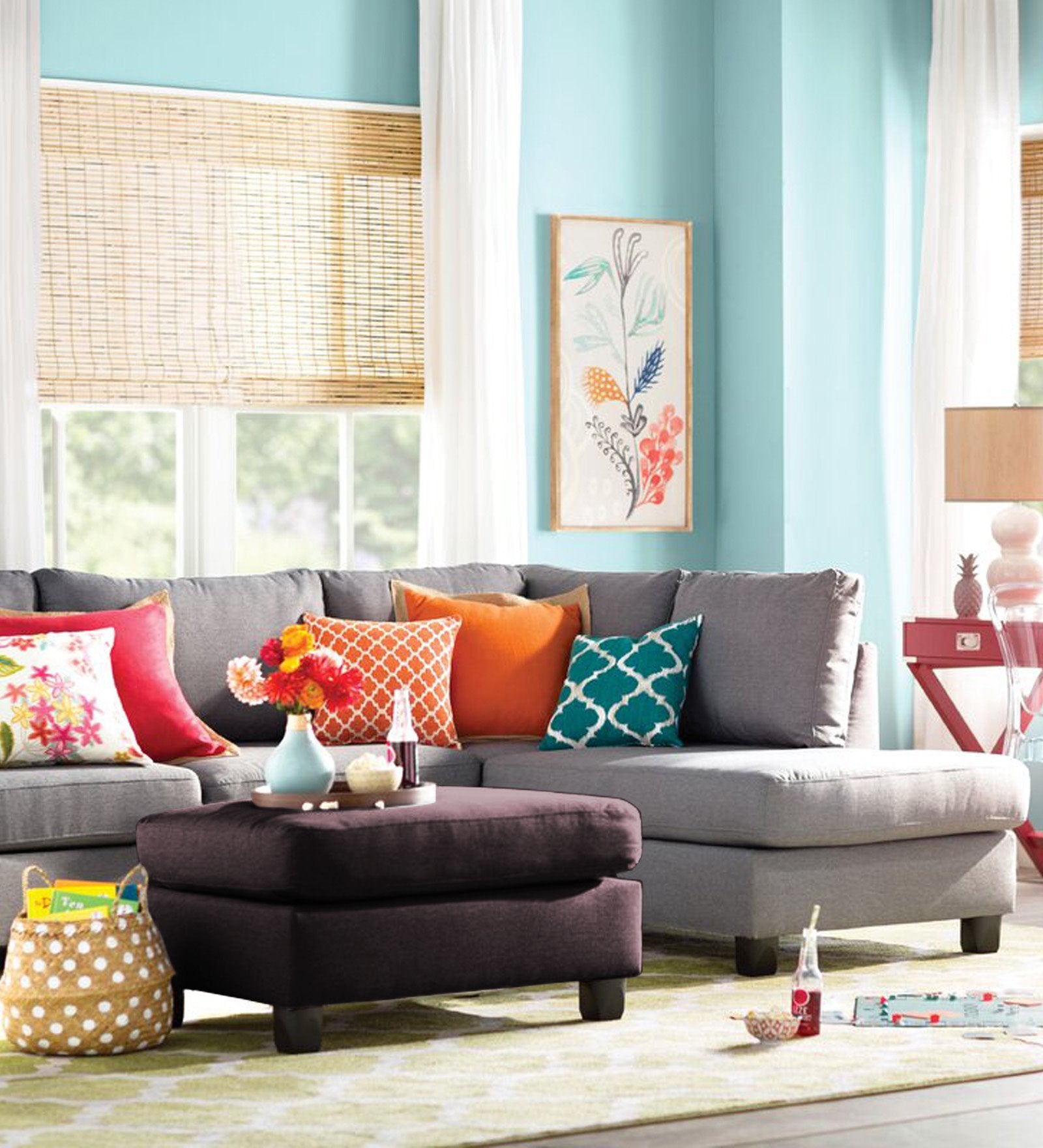 Balkan Fabric Pouffe In Cara Brown Colour - Febonic Living