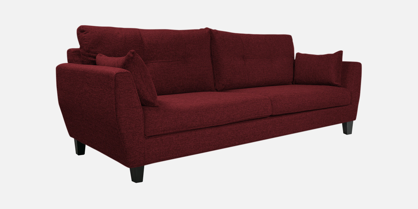 Mario Fabric 3 Seater Sofa In Blood Maroon Colour - Febonic Living