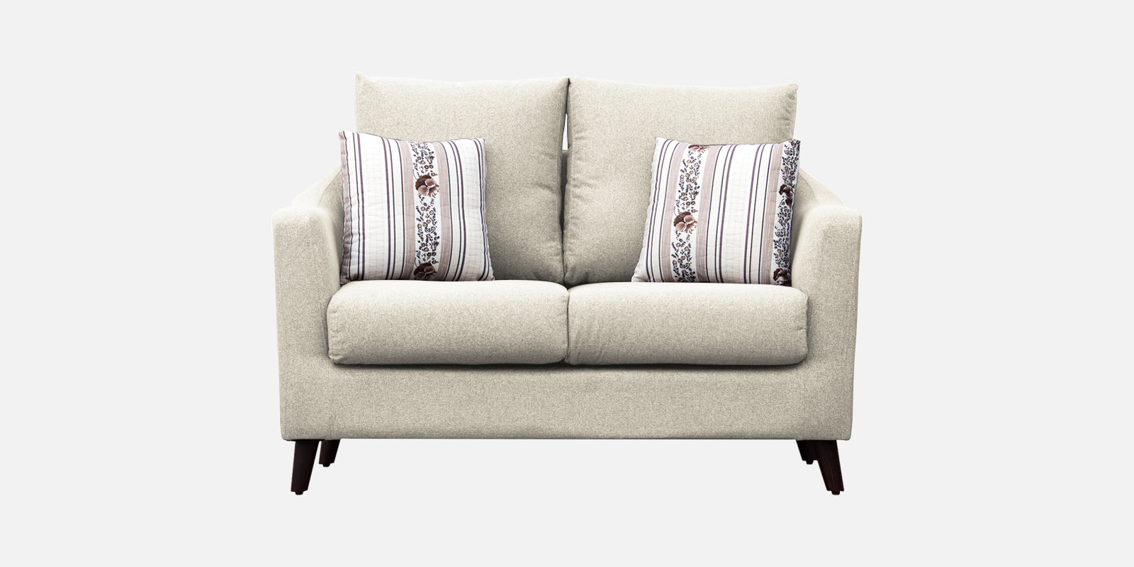 Kevin Fabric 2 Seater Sofa In Ivory Cream Colour - Febonic Living