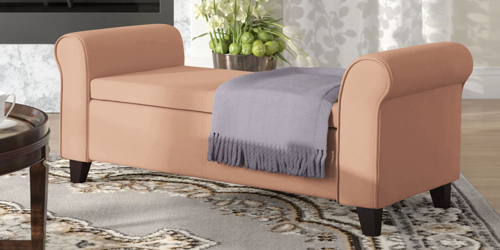Molo Fabric 3 Seater Recamier In cosmic-beige Colour With Storage - Febonic Living
