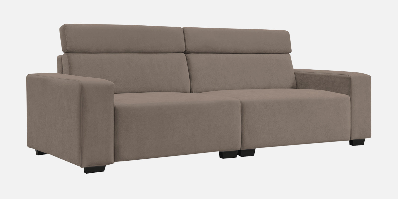 Hiro Fabric 3 Seater Sofa In Rock Beige Colour - Febonic Living