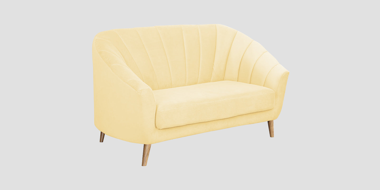 Kaylee Velvet 2 Seater Sofa In Sandy Beige Colour - Febonic Living