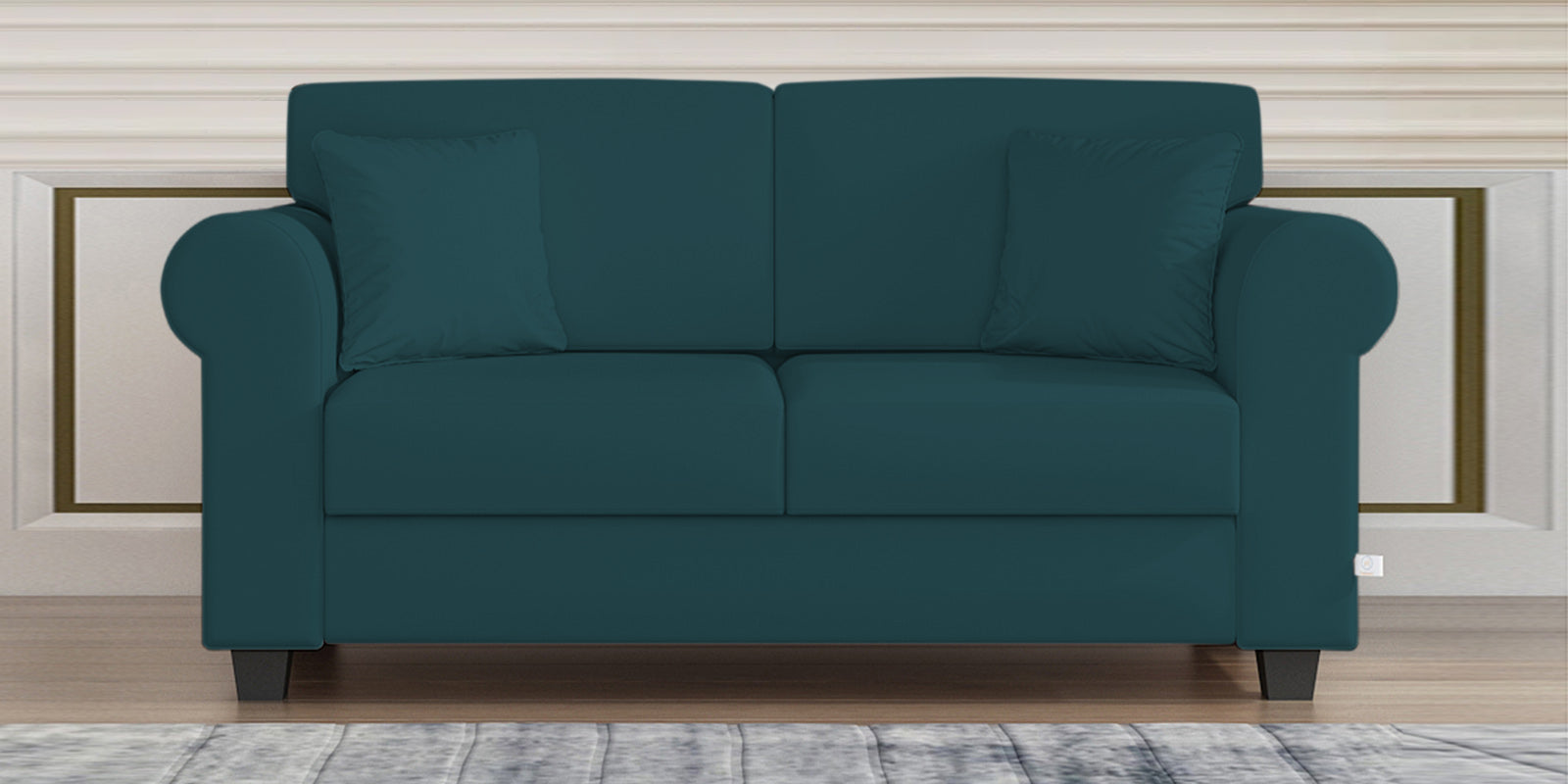 Numonk Velvet 2 Seater Sofa In Arabian Green Colour - Febonic Living