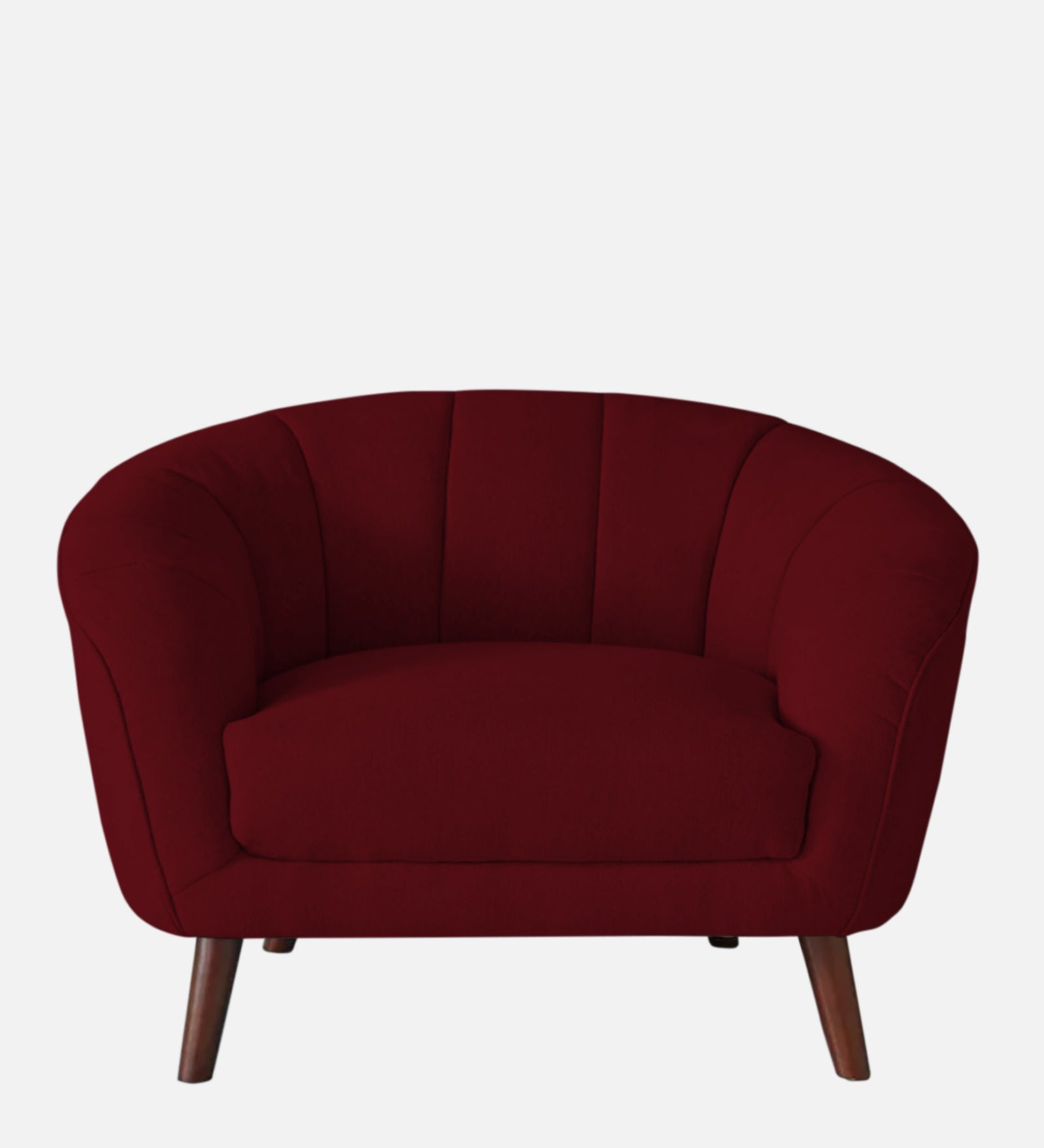 Benjamin Fabric 1 Seater Sofa In Ruby Red Colour - Febonic Living