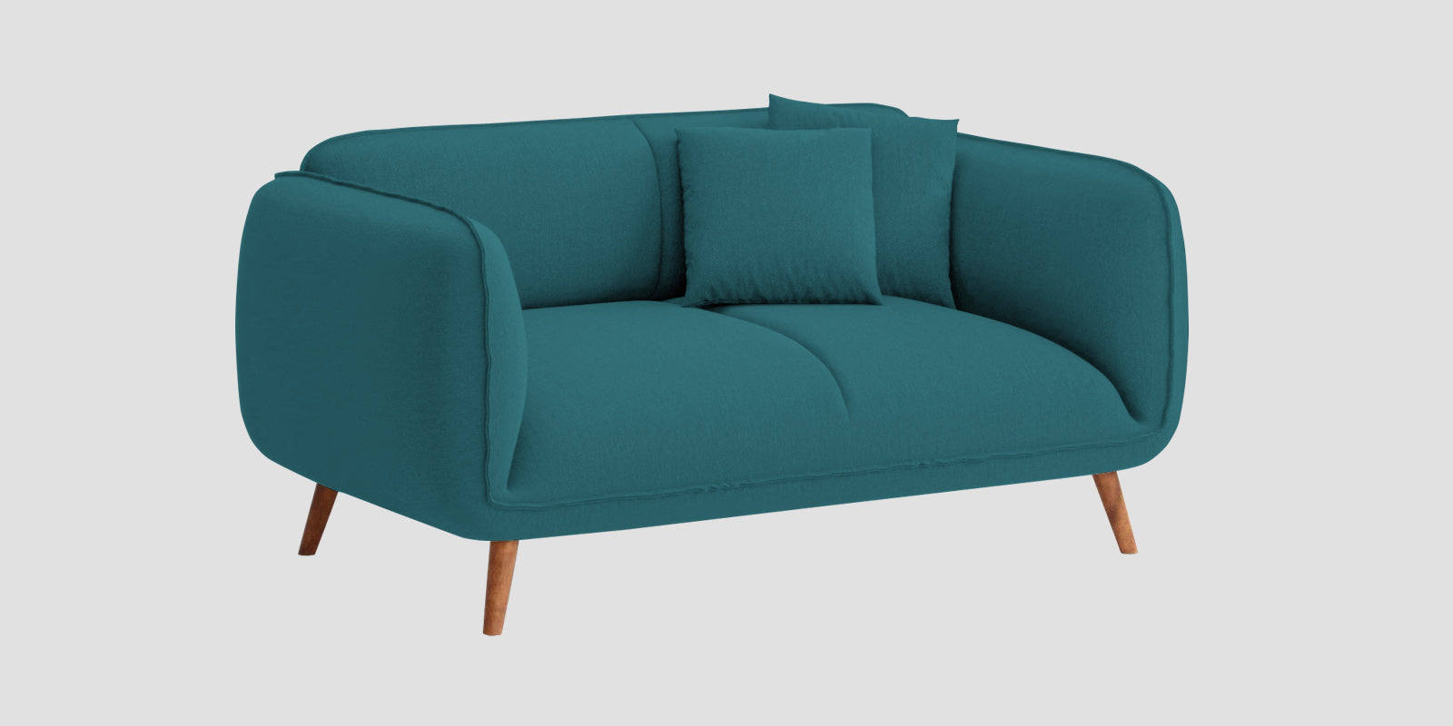 Zia Fabric 2 Seater Sofa In Water Blue Colour - Febonic Living