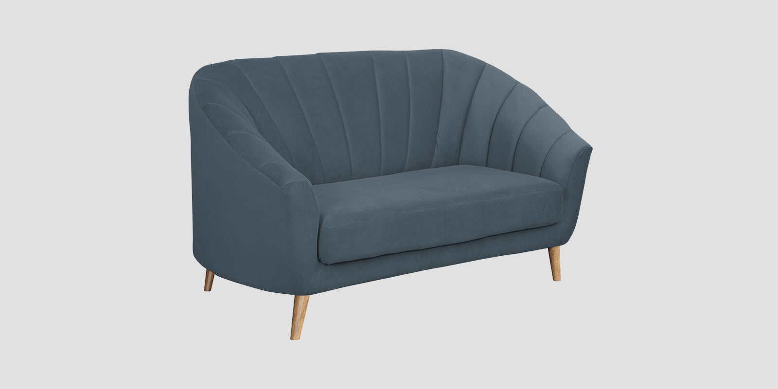 Kaylee Velvet 2 Seater Sofa In Oxford Blue Colour - Febonic Living