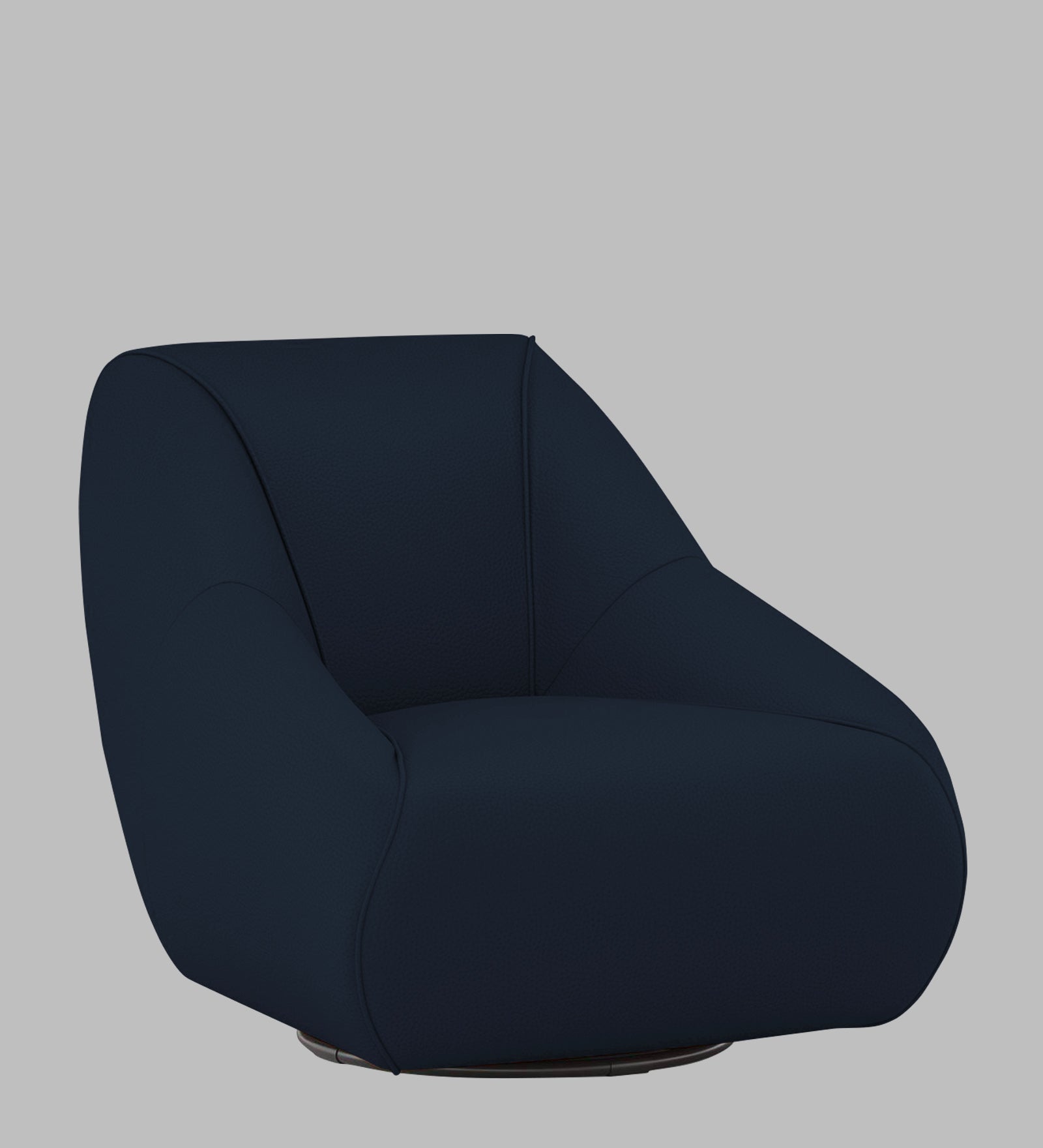 Willow Leatherette Swivel Chair In Berry Blue Colour - Febonic Living