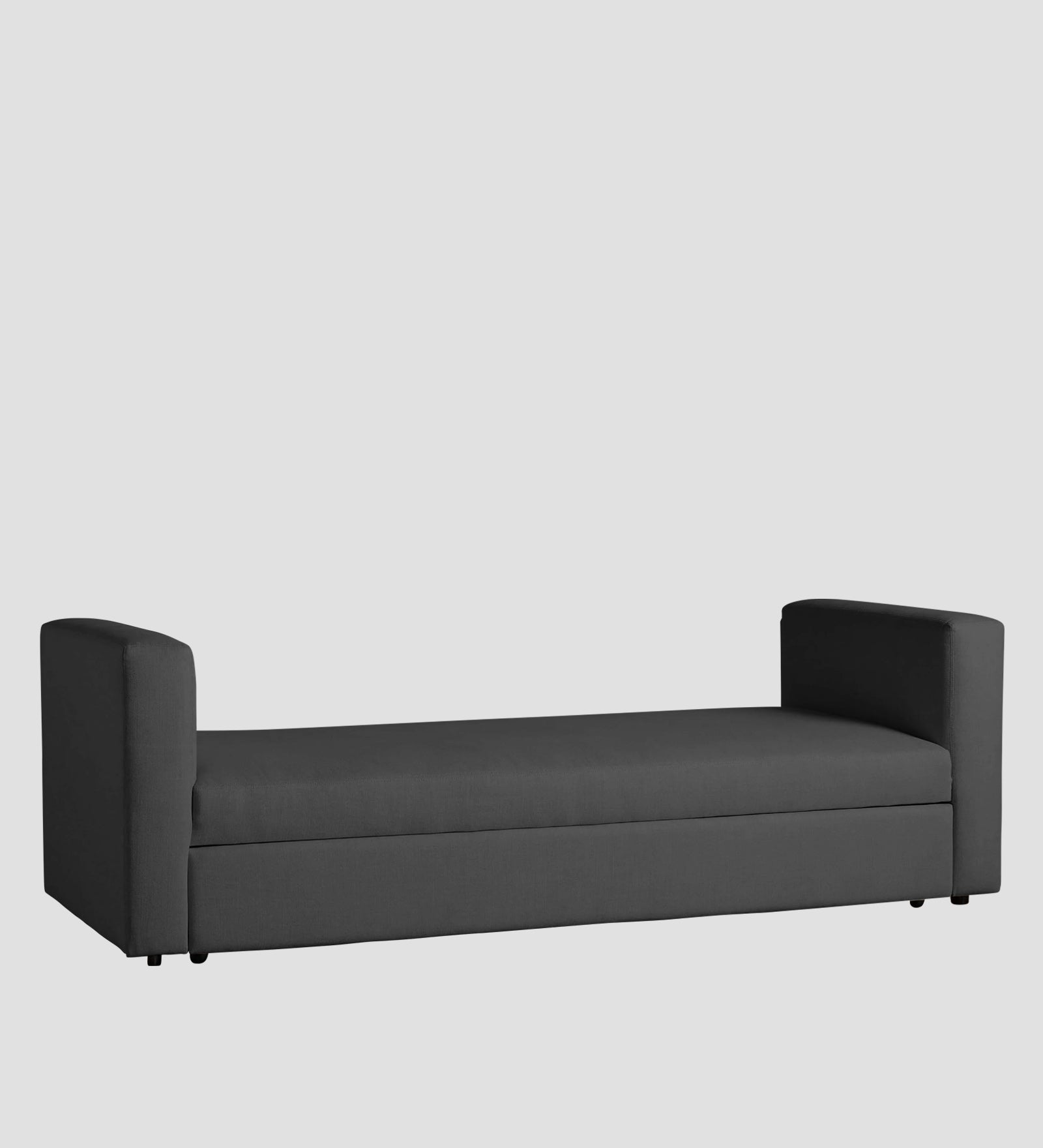 Tosy Fabric 3 Seater Pull Out Sofa Cum Bed In Stone Grey Colour - Febonic Living