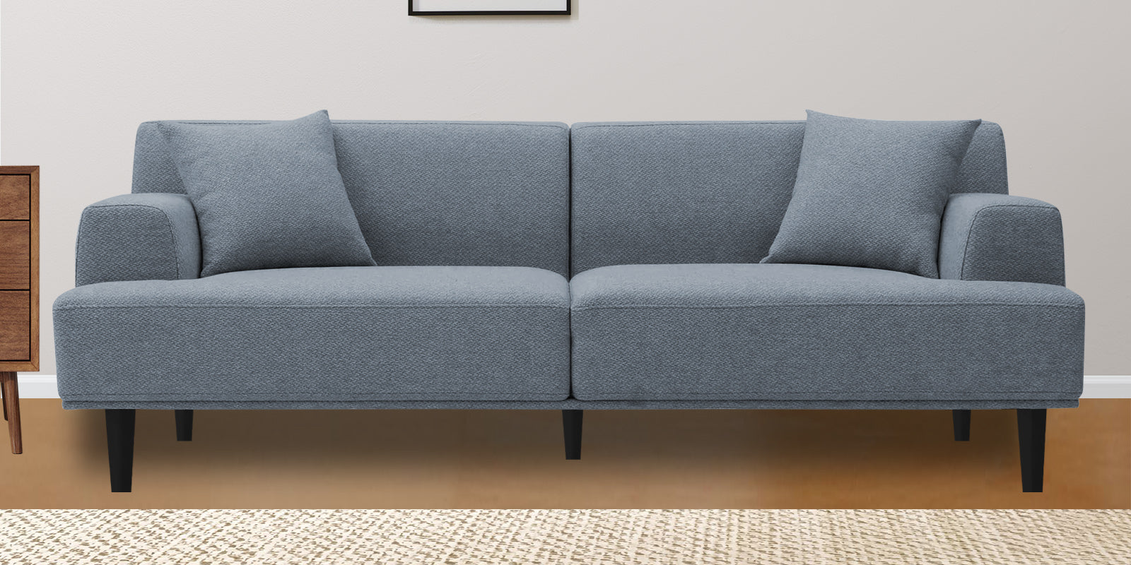 Cobby Fabric 3 Seater Sofa In Indigo Blue Colour - Febonic Living