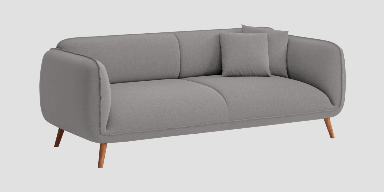 Zia Fabric 3 Seater Sofa In Silver Grey Colour