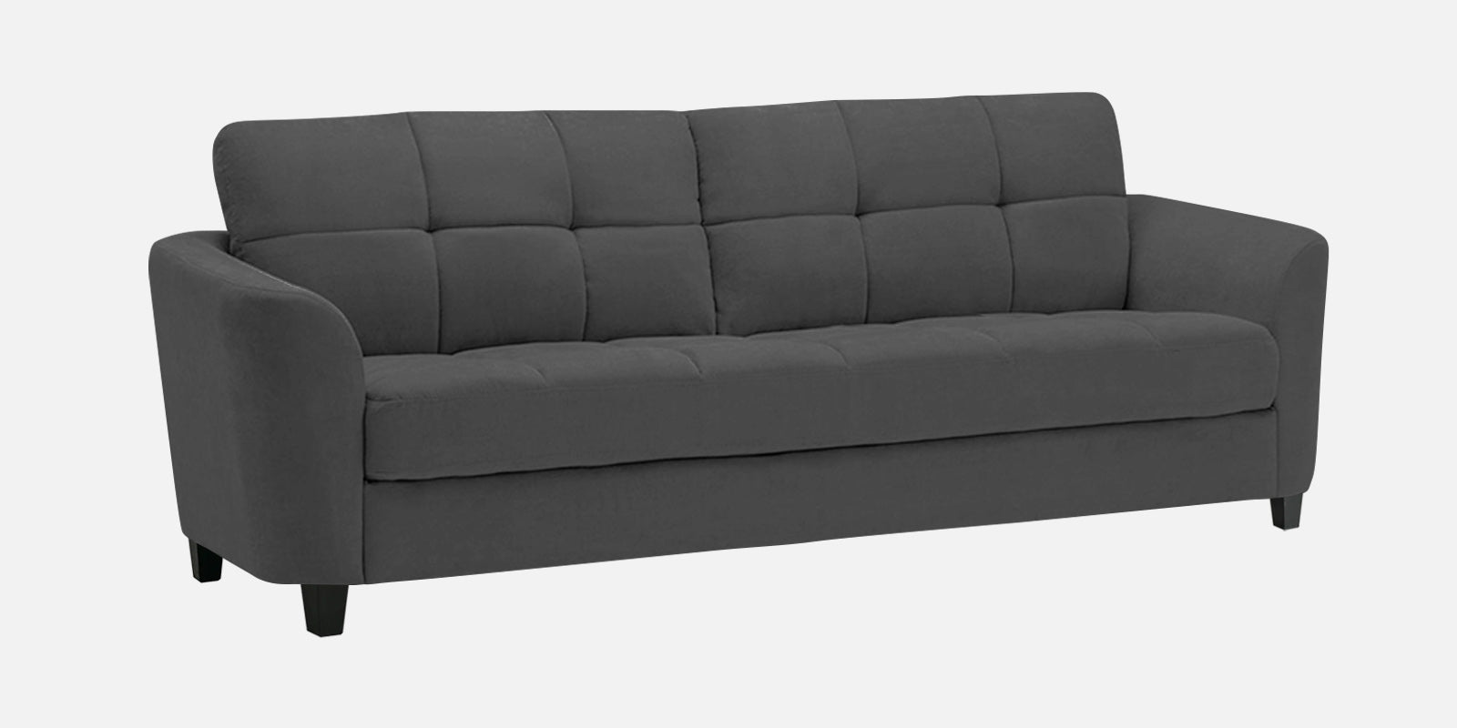 Mulan Fabric 3 Seater Sofa In Stone Grey Colour - Febonic Living
