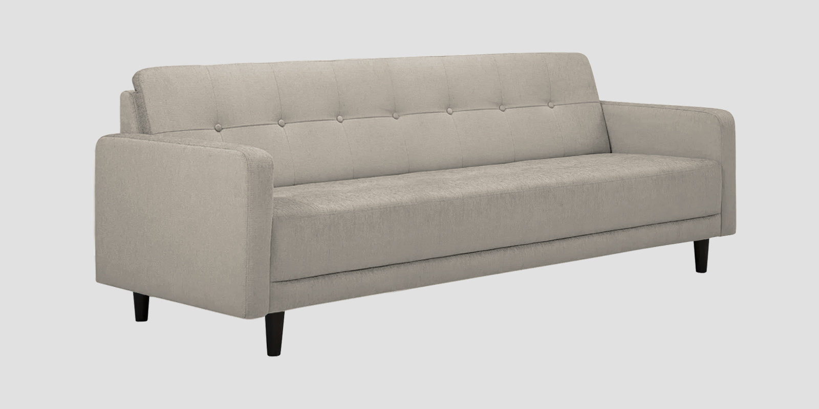Noha Fabric 3 Seater Sofa In Ash Grey Colour - Febonic Living