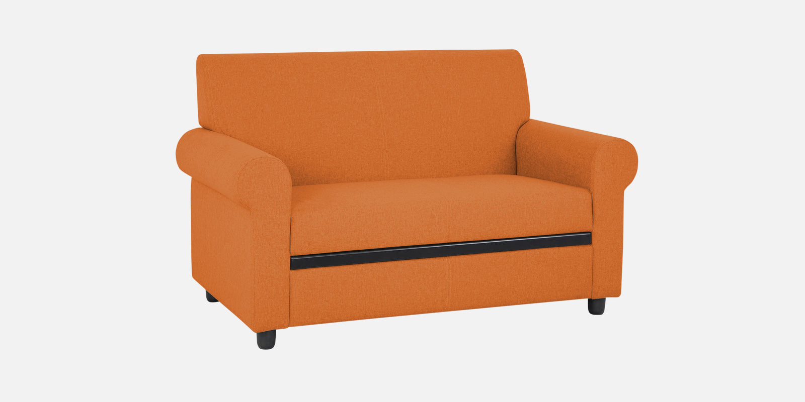 Ribby Fabric 2 Seater Sofa In Dark Orange Colour - Febonic Living