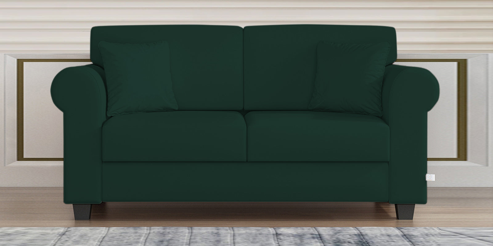 Numonk Velvet 2 Seater Sofa In Forest Green Colour - Febonic Living