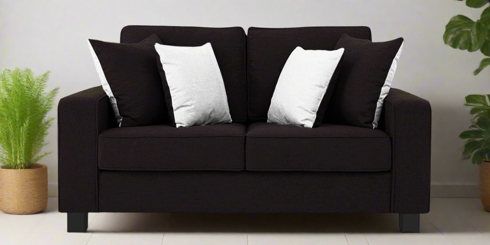 Ladybug Fabric 2 Seater Sofa In Cara Brown Colour - Febonic Living