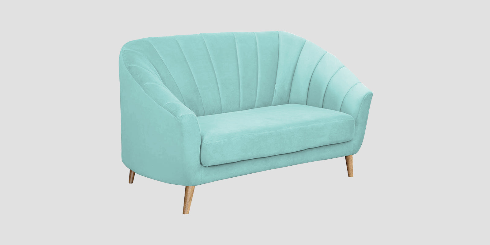 Kaylee Velvet 2 Seater Sofa In Barmunda Aqua Colour - Febonic Living