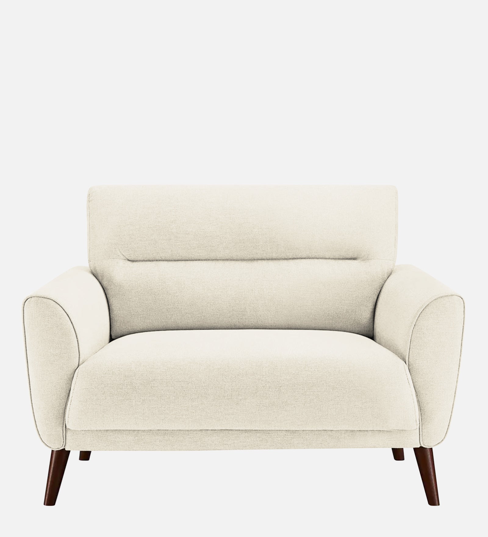 Castro Fabric 1 Seater Sofa In Ivory Cream Colour - Febonic Living