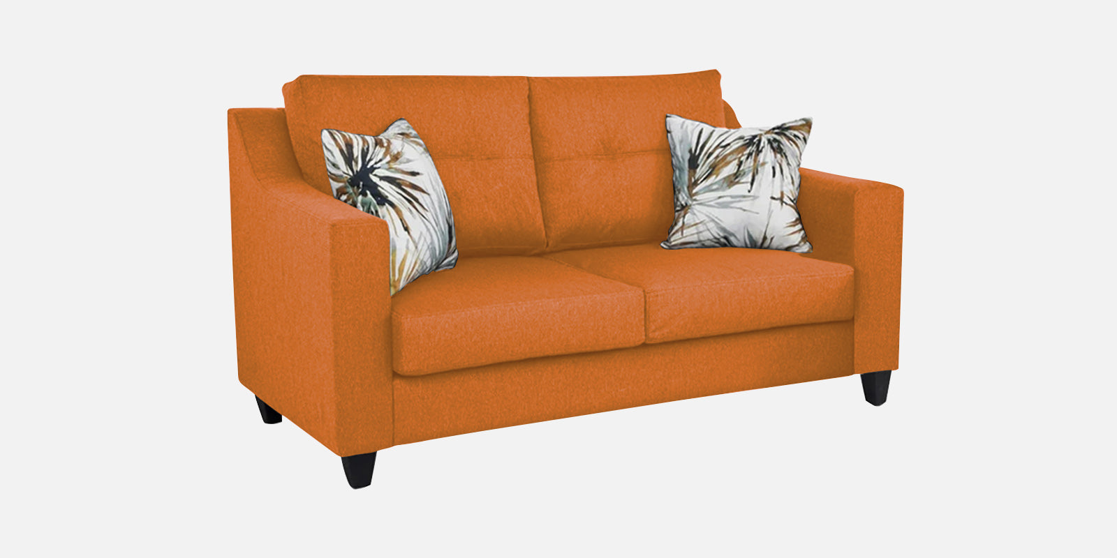 Welly Fabric 2 Seater Sofa In Dark Orange Colour - Febonic Living