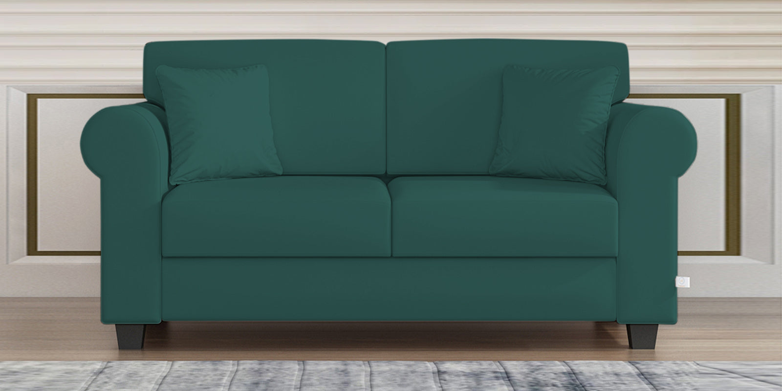 Numonk Velvet 2 Seater Sofa In Pine green Colour - Febonic Living