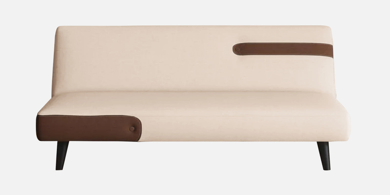 Vedan Fabric 3 Seater Convertible Sofa Cum Bed In Woom Beige Colour - Febonic Living