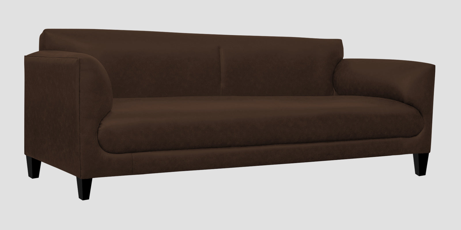 Convi Leatherette 3 Seater Sofa in Carob Brown Colour