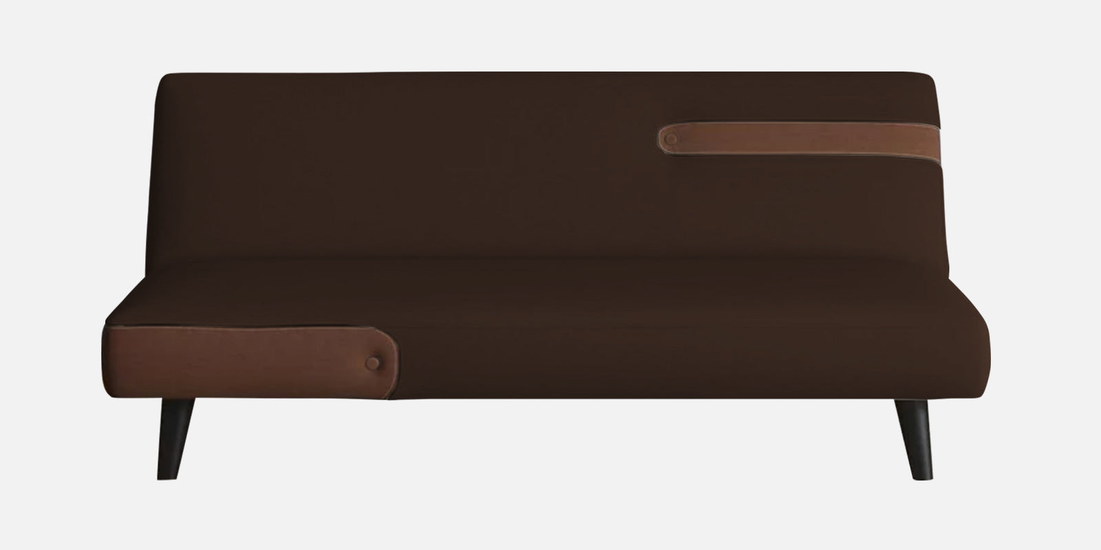 Vedan Fabric 3 Seater Convertible Sofa Cum Bed In Cidar Brown Colour - Febonic Living