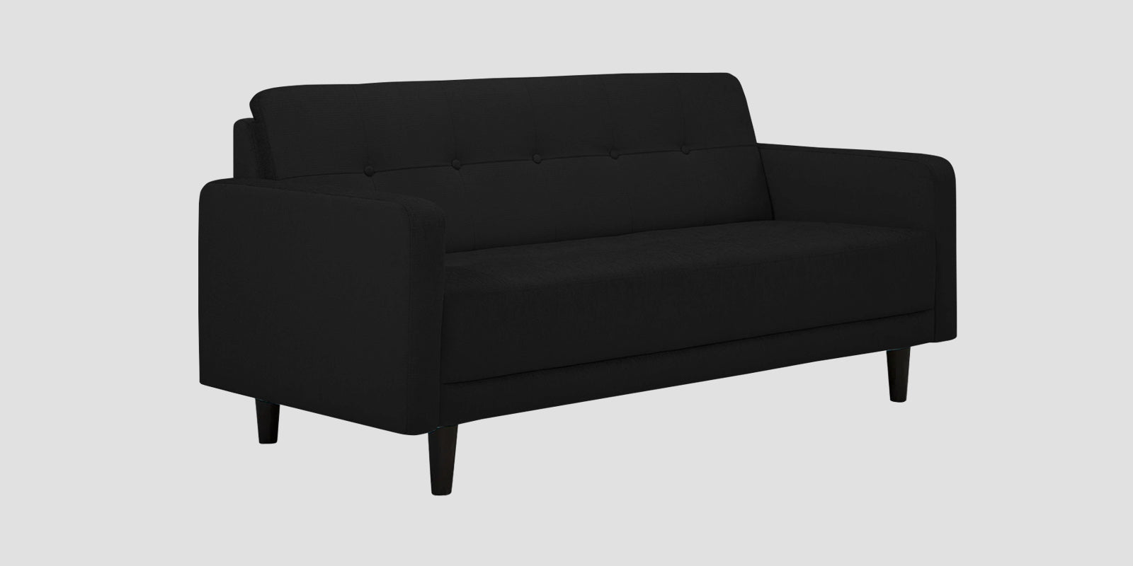 Noha Fabric 2 Seater Sofa In Zed Black Colour - Febonic Living