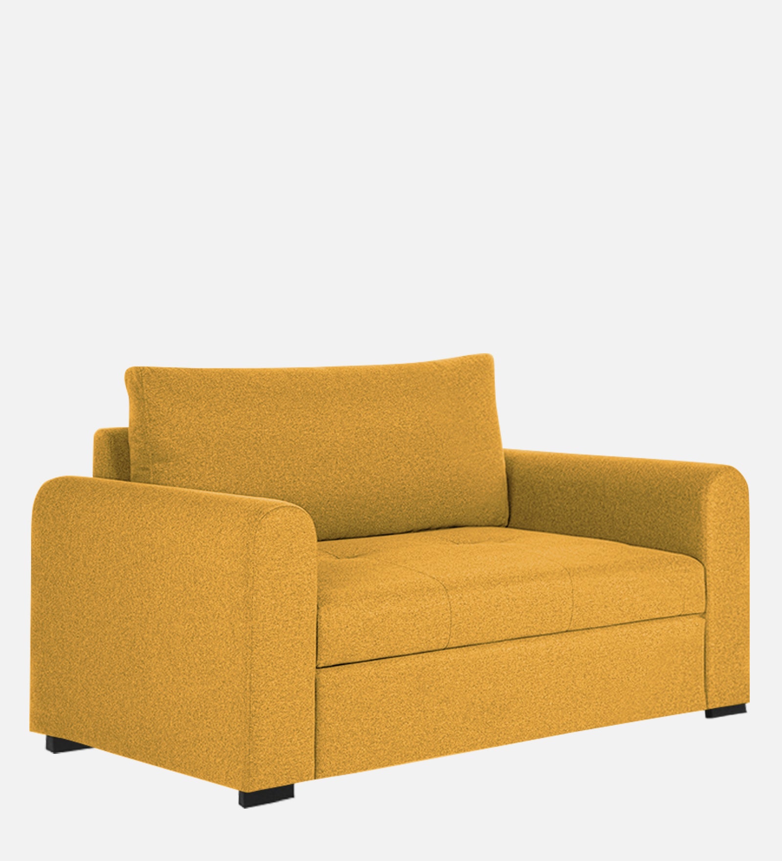 Sigma Fabric 1 Seater Sofa In Bold Yellow Colour - Febonic Living