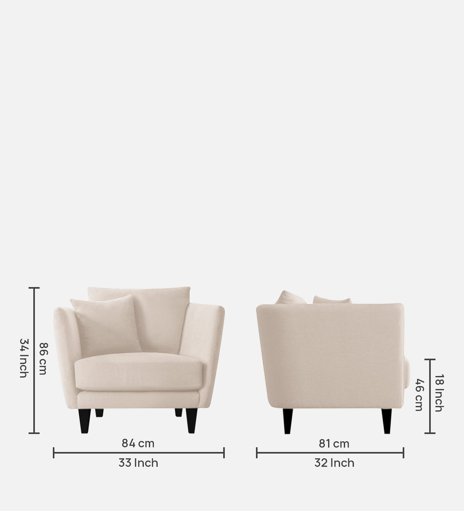 Norway Velvet 1 Seater Sofa In Camel Beige Colour - Febonic Living