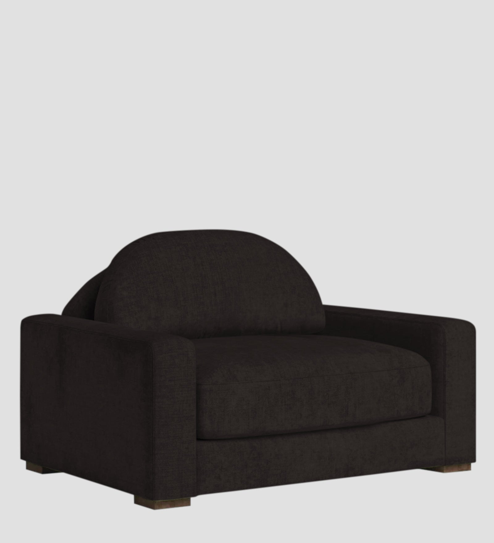Dara Fabric 1 Seater Sofa In Cara Brown Colour - Febonic Living