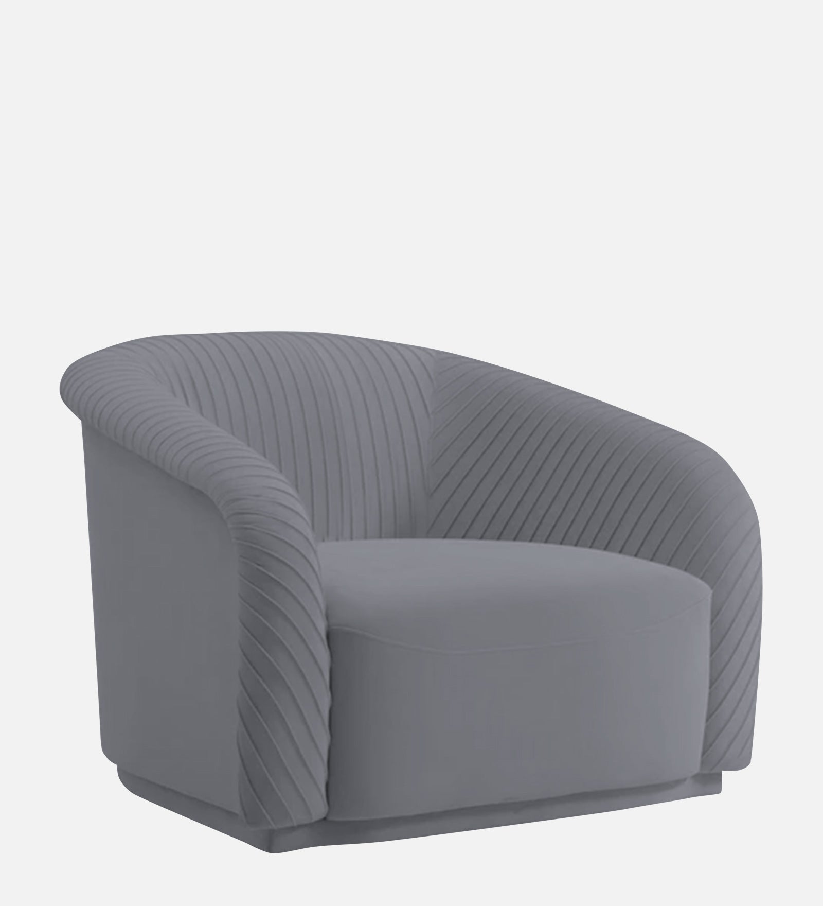 Yara Velvet Fabric 1 Seater Sofa In Pubble Grey Colour - Febonic Living