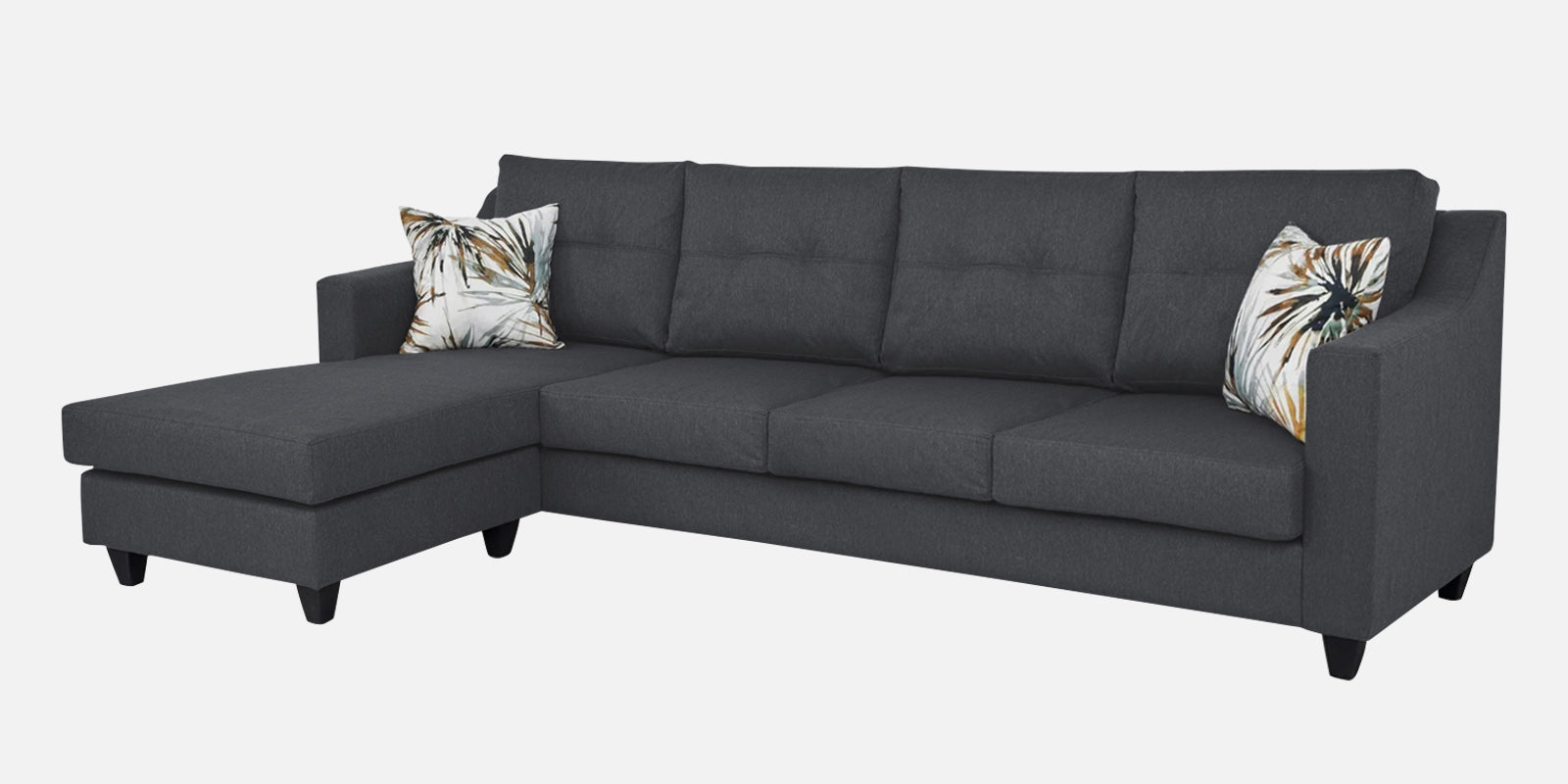 Welly Fabric Rhs Sectional Sofa 3 Lounger In Maba Grey Colour - Febonic Living