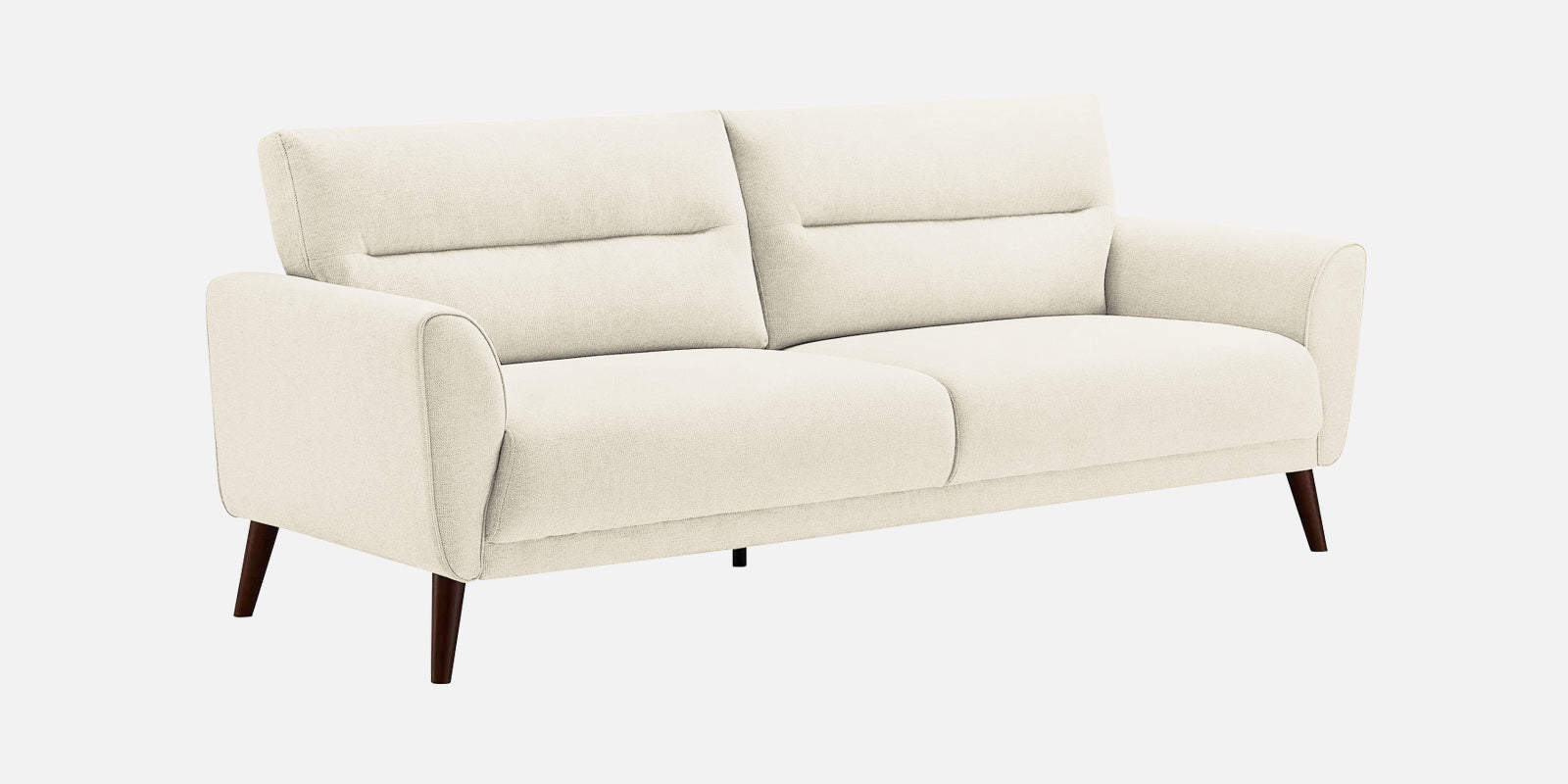 Castro Fabric 3 Seater Sofa In Ivory Cream Colour - Febonic Living