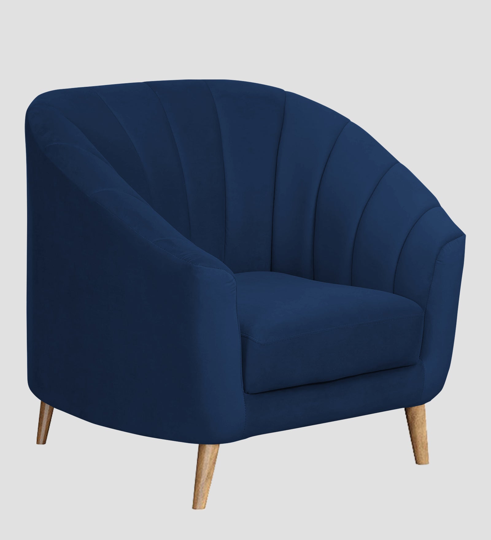 Kaylee Velvet 1 Seater Sofa In Imperial Blue Colour - Febonic Living