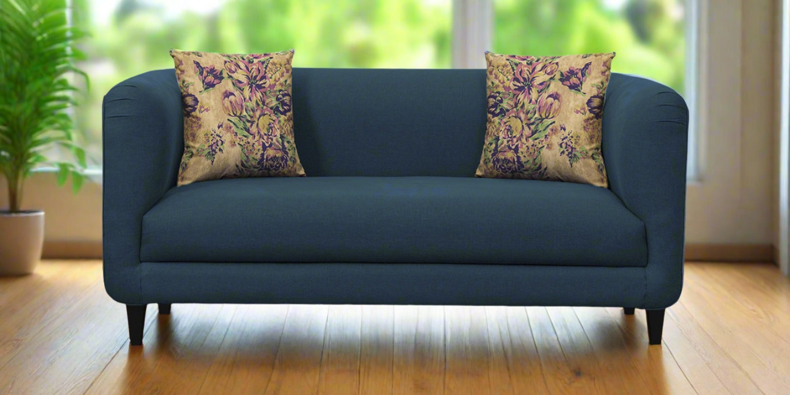 Niki Fabric 2 Seater Sofa In Light Blue Colour - Febonic Living