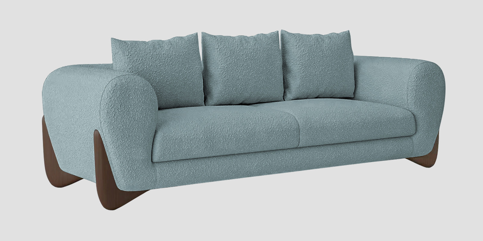 Boko Boucle 3 Seater Sofa In Stormy Blue Colour - Febonic Living